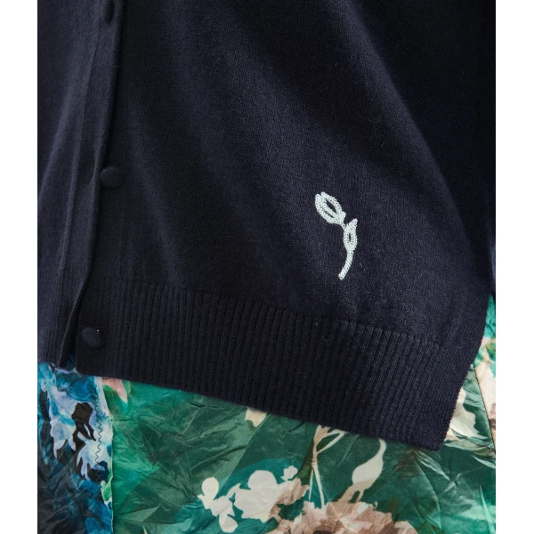 Erdem Cashmere Crew Neck Cardigan - Knitwear - British Romantic Luxury at Luxury Shoes 