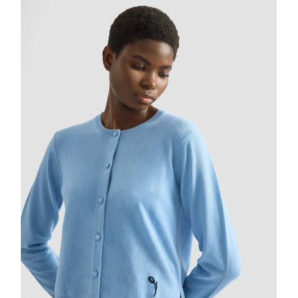 Erdem Cashmere Crew Neck Cardigan - Knitwear - British Romantic Luxury at Luxury Shoes 