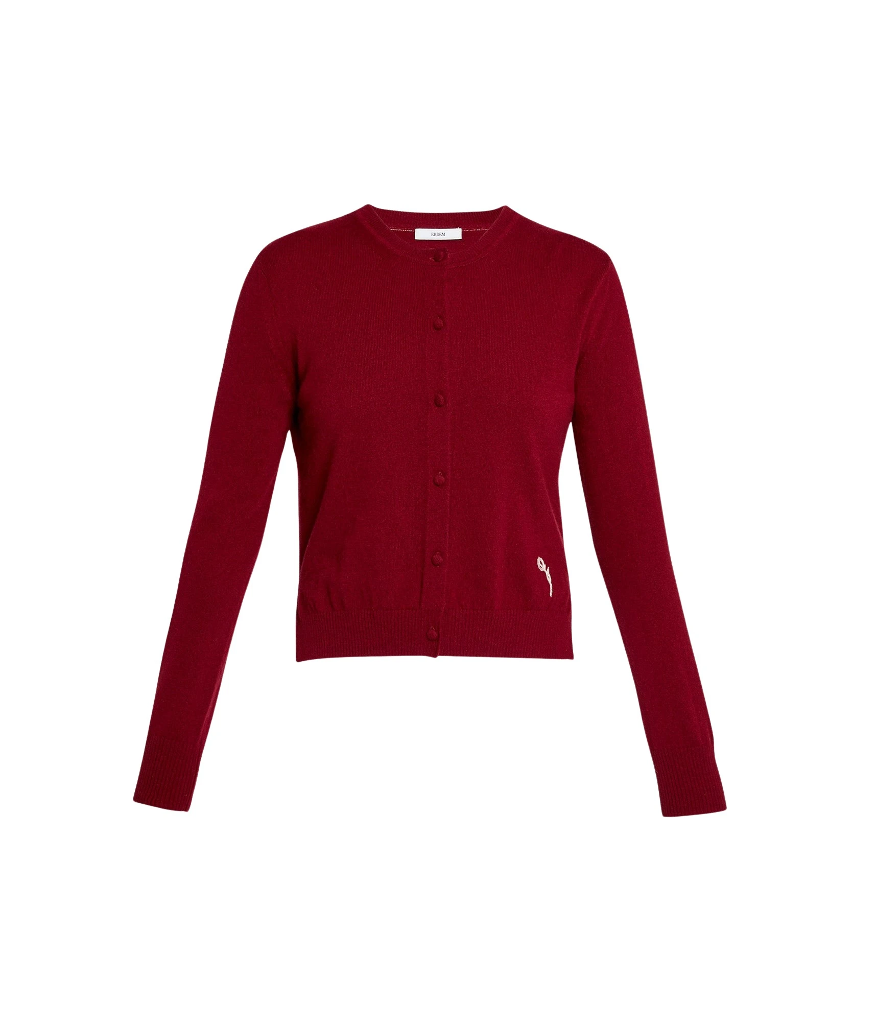 Erdem-Cashmere-Crew-Neck-Cardigan-coveti-870556_nobg Erdem Cashmere Crew Neck Cardigan - Knitwear - British Romantic Luxury at Luxury Shoes