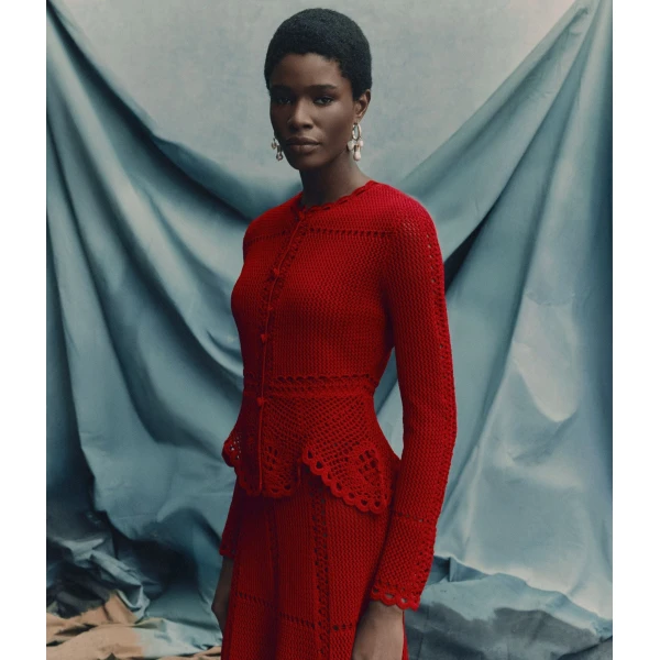 Erdem Cotton Crochet Flared Midi Dress - Dresses - British Romantic Luxury at Luxury Shoes 
