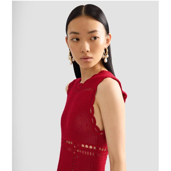 Erdem Cotton Crochet Flared Midi Dress - Dresses - British Romantic Luxury at Luxury Shoes 