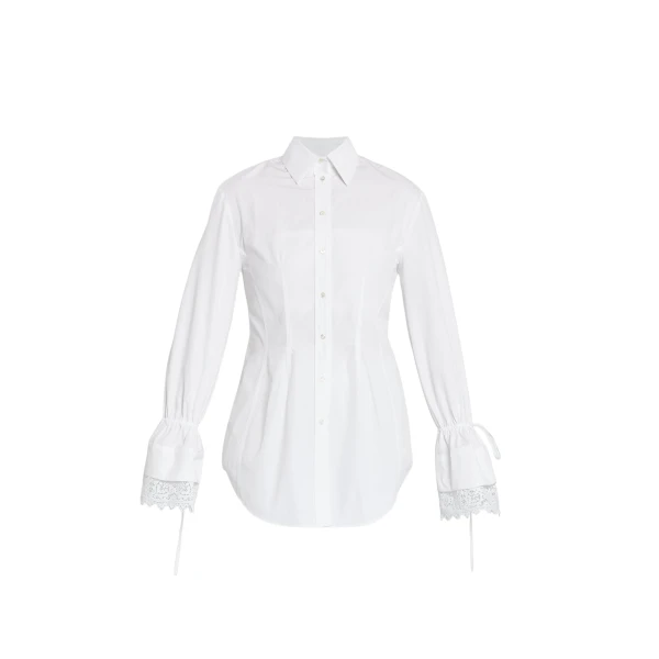 Erdem Cotton Poplin Long Sleeve Shirt - Tops - British Romantic Luxury at Luxury Shoes 