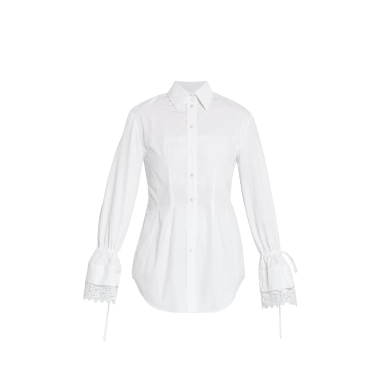 Erdem Cotton Poplin Long Sleeve Shirt - Tops - British Romantic Luxury at Luxury Shoes 