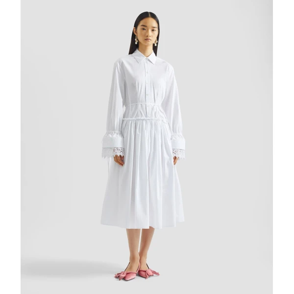 Erdem Cotton Poplin Shirt Dress - Dresses - British Romantic Luxury at Luxury Shoes 
