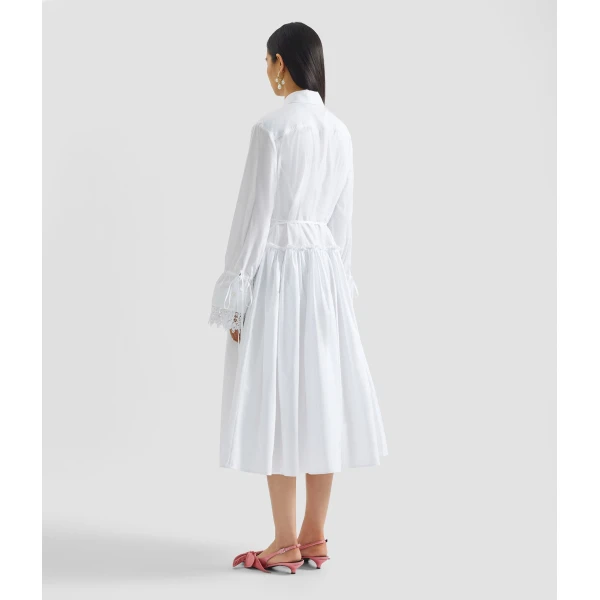 Erdem Cotton Poplin Shirt Dress - Dresses - British Romantic Luxury at Luxury Shoes 