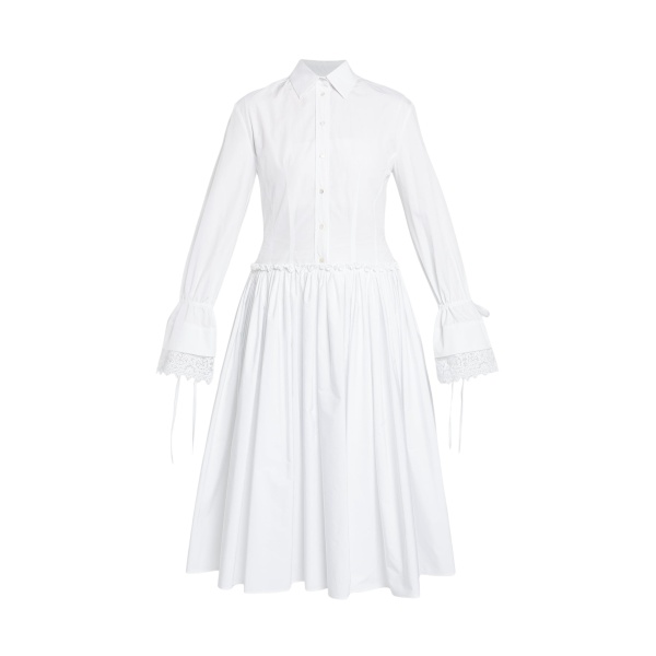 Erdem Cotton Poplin Shirt Dress - Dresses - British Romantic Luxury at Luxury Shoes 