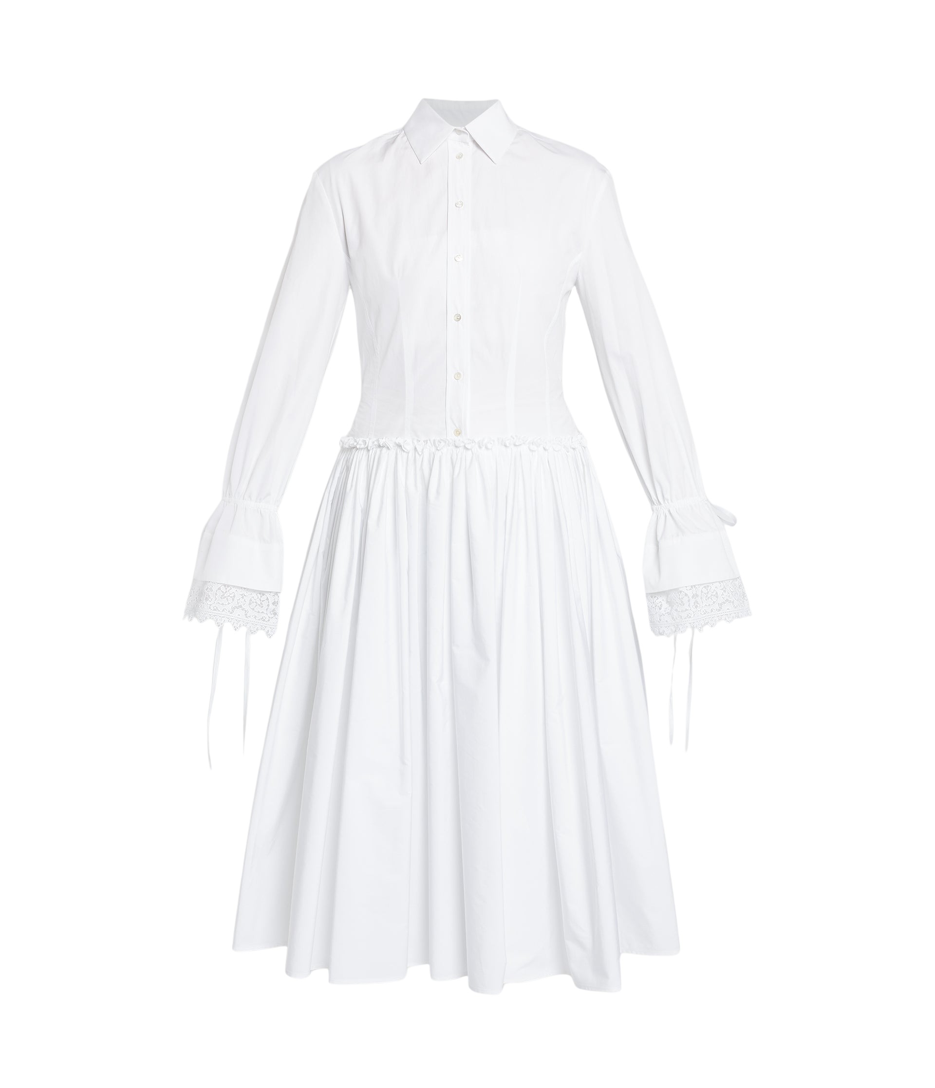 Erdem Cotton Poplin Shirt Dress - Dresses - British Romantic Luxury at Luxury Shoes 