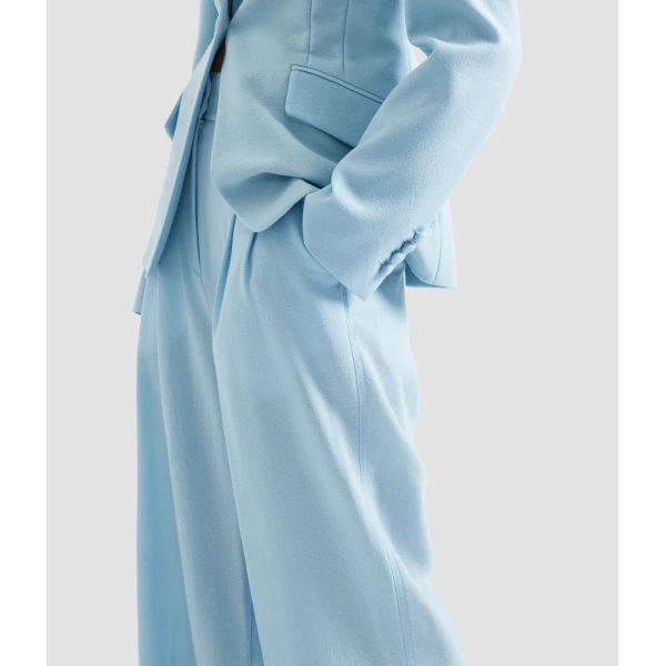 Erdem Crepe Wide Leg Trouser - Pants - British Romantic Luxury at Luxury Shoes 