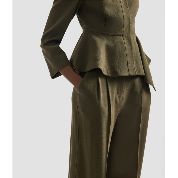 Erdem Crepe Wide Leg Trouser - Pants - British Romantic Luxury at Luxury Shoes 