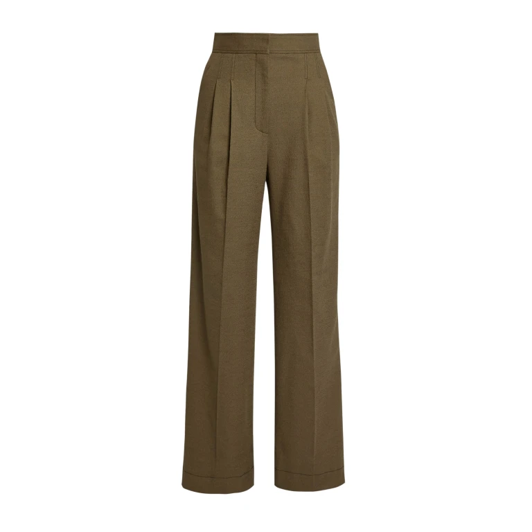 Erdem Crepe Wide Leg Trouser - Pants - British Romantic Luxury at Luxury Shoes 
