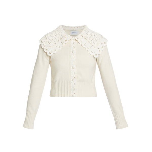 Erdem Crew Neck Cardigan - Knitwear - British Romantic Luxury at Luxury Shoes 