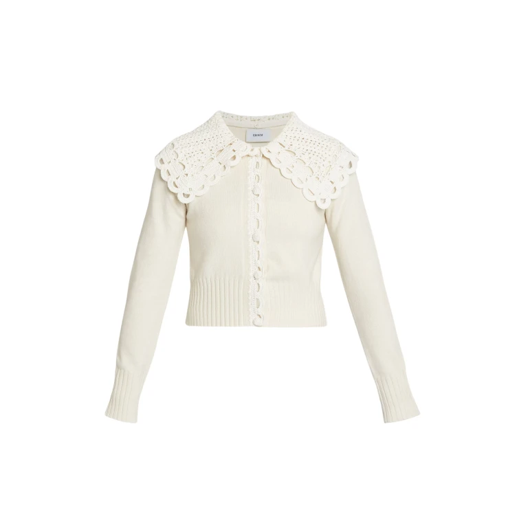Erdem Crew Neck Cardigan - Knitwear - British Romantic Luxury at Luxury Shoes 