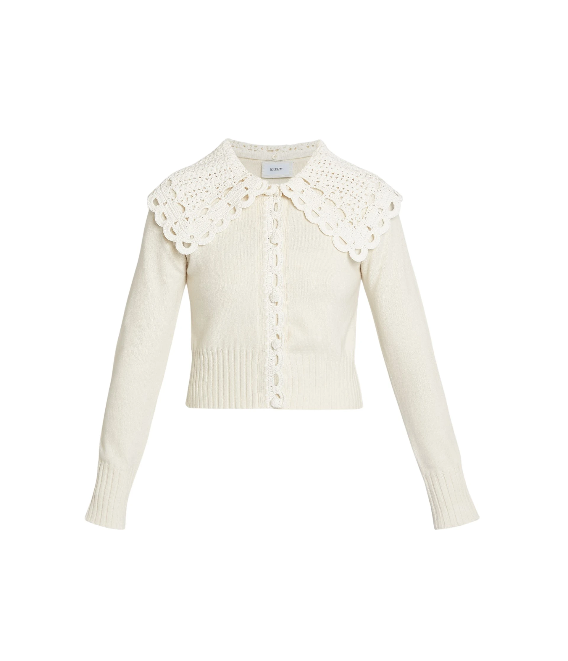 Erdem-Crew-Neck-Cardigan-coveti70231_nobg Erdem Crew Neck Cardigan - Knitwear - British Romantic Luxury at Luxury Shoes