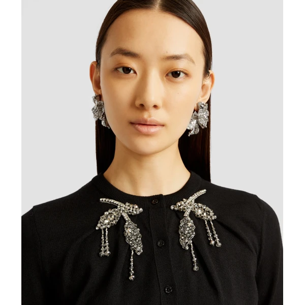 Erdem Cropped Cardigan - Knitwear - British Romantic Luxury at Luxury Shoes 