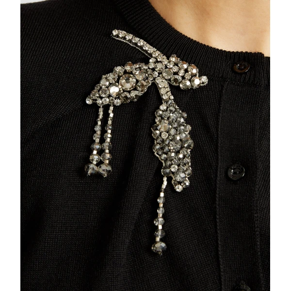 Erdem Cropped Cardigan - Knitwear - British Romantic Luxury at Luxury Shoes 