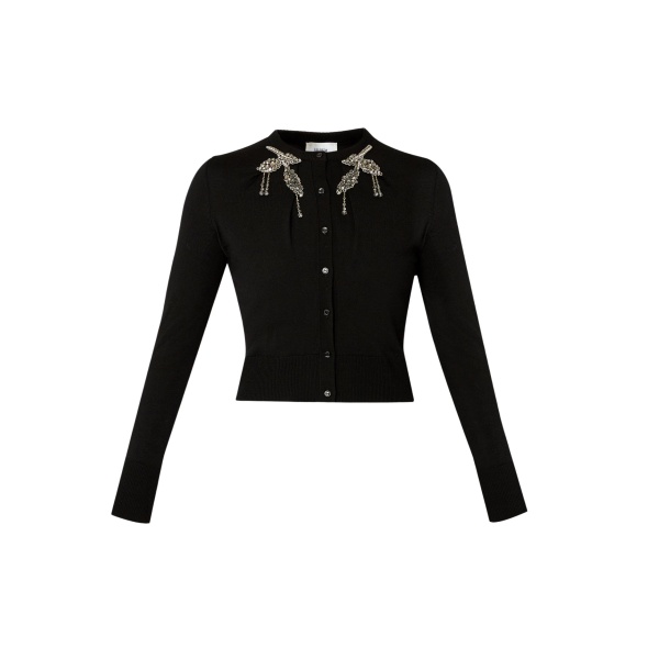 Erdem Cropped Cardigan - Knitwear - British Romantic Luxury at Luxury Shoes 