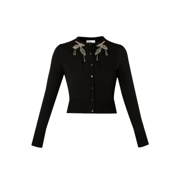 Erdem Cropped Cardigan - Knitwear - British Romantic Luxury at Luxury Shoes 