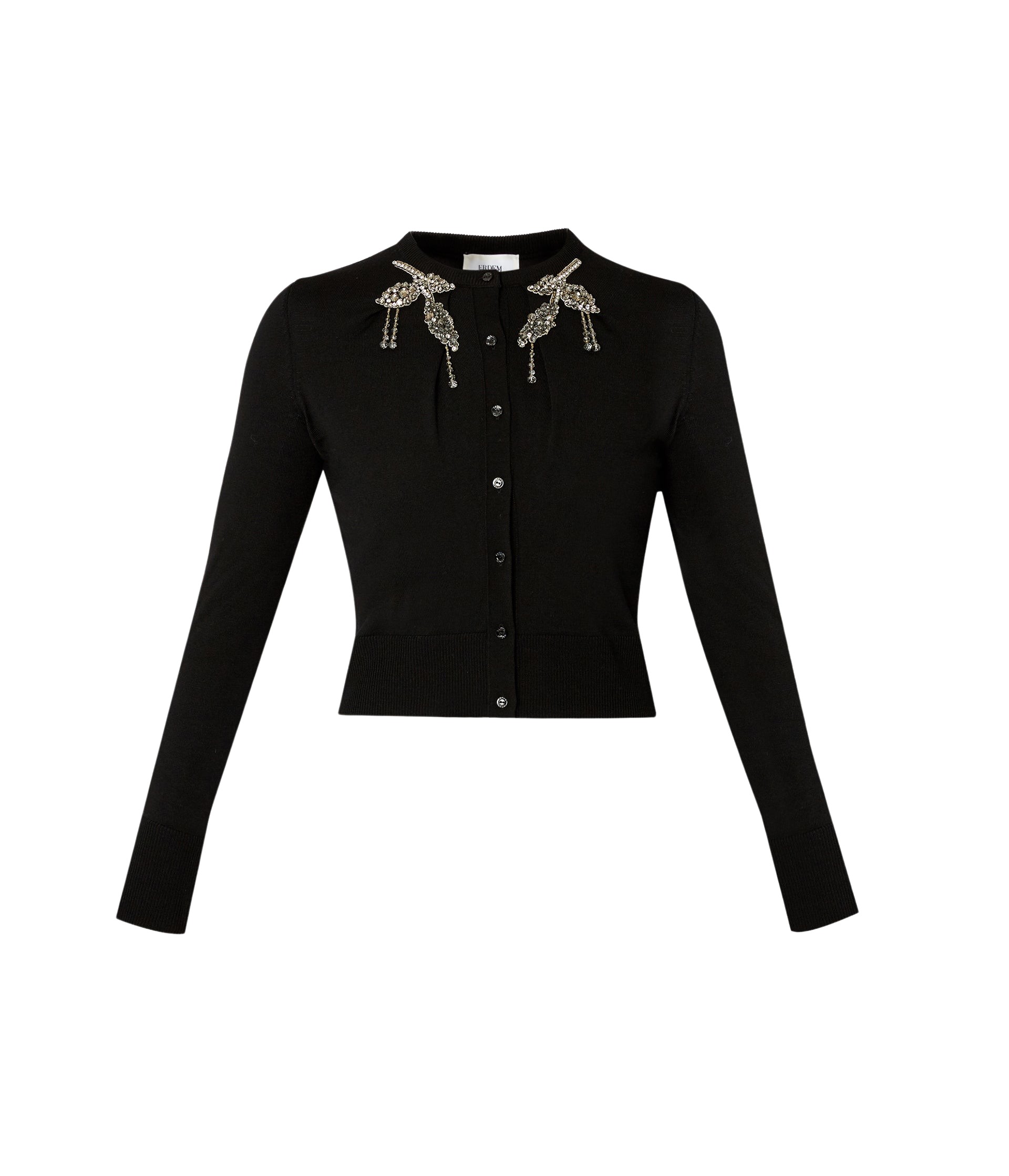 Erdem Cropped Cardigan - Knitwear - British Romantic Luxury at Luxury Shoes 