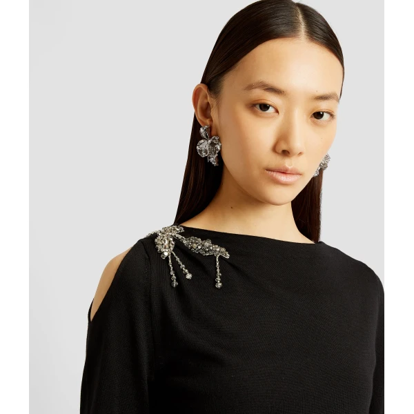 Erdem Cropped Jumper - Knitwear - British Romantic Luxury at Luxury Shoes 