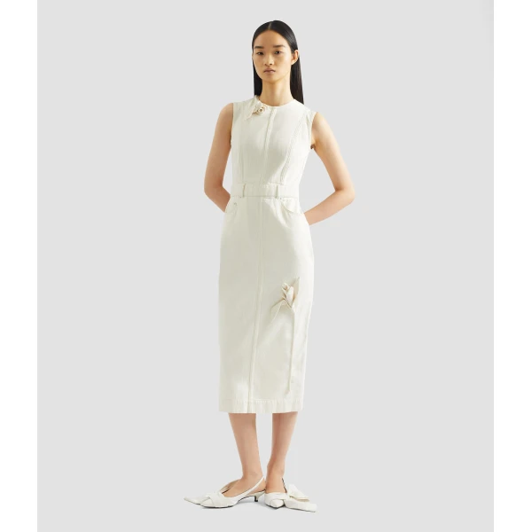 Erdem Denim Sleeveless Midi Dress - Dresses - British Romantic Luxury at Luxury Shoes 
