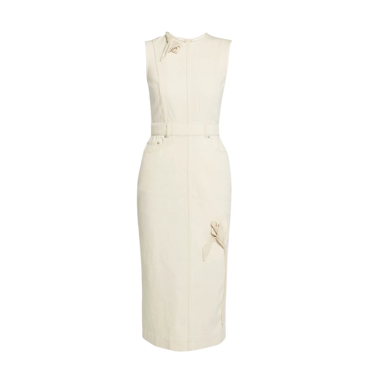 Erdem Denim Sleeveless Midi Dress - Dresses - British Romantic Luxury at Luxury Shoes 