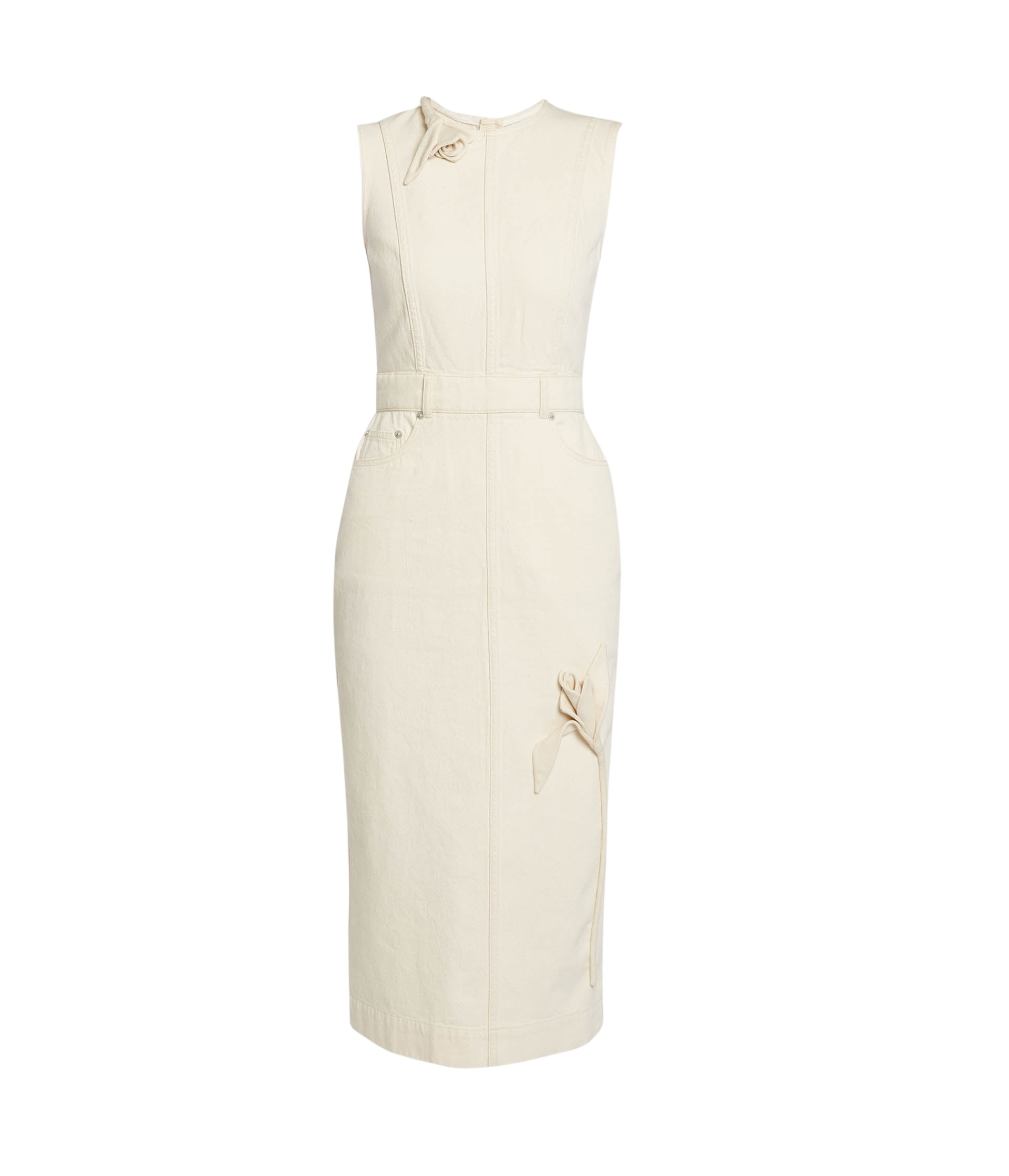 Erdem Denim Sleeveless Midi Dress - Dresses - British Romantic Luxury at Luxury Shoes 