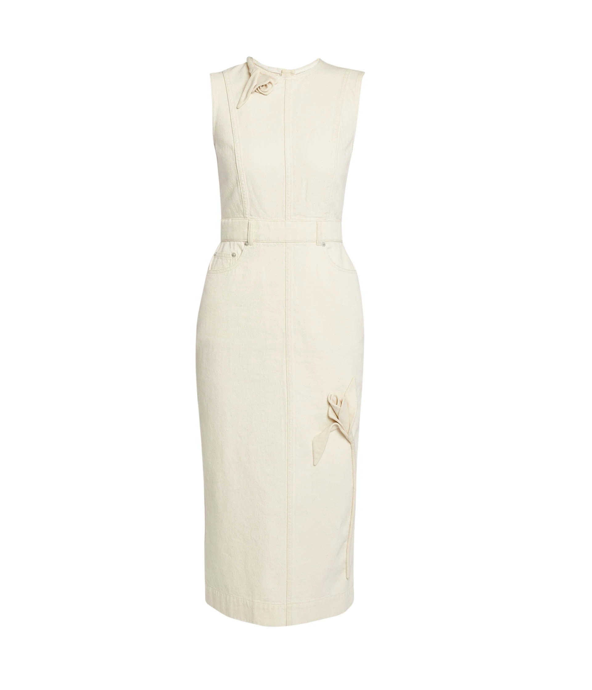 Erdem-Denim-Sleeveless-Midi-Dress-coveti-297176_nobg Erdem Denim Sleeveless Midi Dress - Dresses - British Romantic Luxury at Luxury Shoes