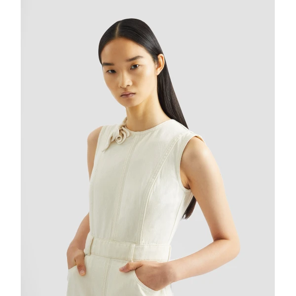 Erdem Denim Sleeveless Midi Dress - Dresses - British Romantic Luxury at Luxury Shoes 
