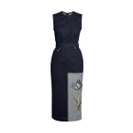 Erdem Denim Sleeveless Midi Dress - Dresses - British Romantic Luxury at Luxury Shoes 