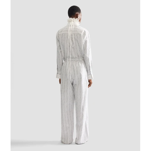 Erdem Ditsy Cotton Stripe Long Sleeve Shirt - Tops - British Romantic Luxury at Luxury Shoes 