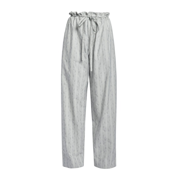 Erdem Ditsy Cotton Stripe Drawstring Trouser - Pants - British Romantic Luxury at Luxury Shoes 