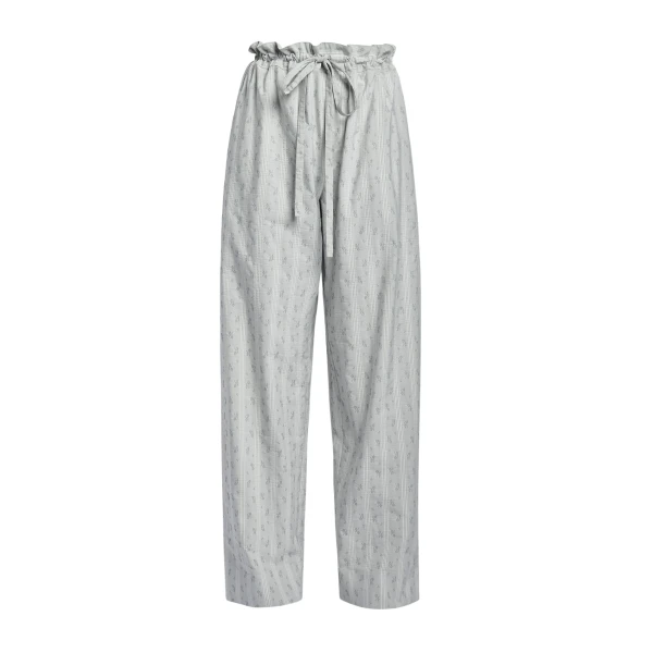 Erdem Ditsy Cotton Stripe Drawstring Trouser - Pants - British Romantic Luxury at Luxury Shoes 