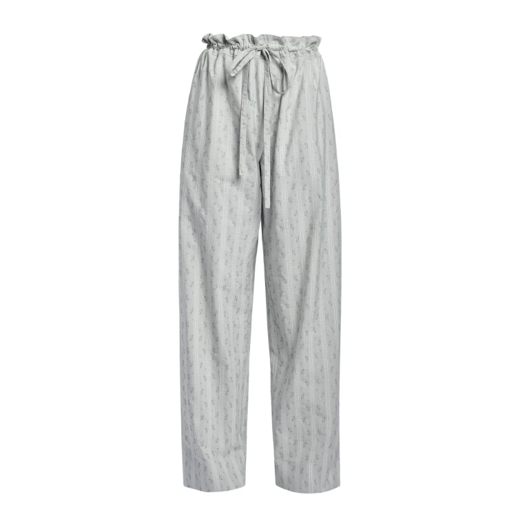 Erdem Ditsy Cotton Stripe Drawstring Trouser - Pants - British Romantic Luxury at Luxury Shoes 