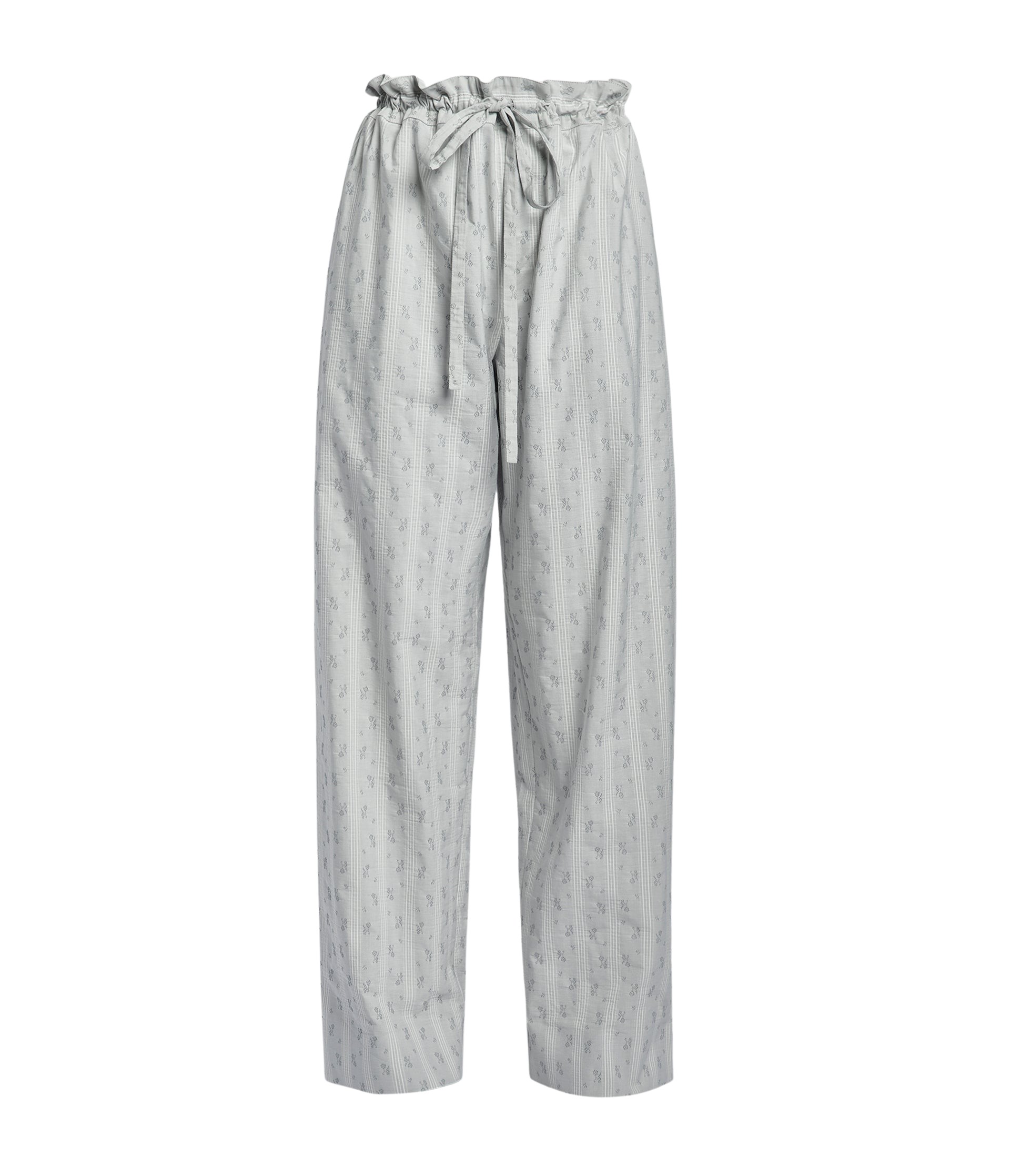 Erdem Ditsy Cotton Stripe Drawstring Trouser - Pants - British Romantic Luxury at Luxury Shoes 