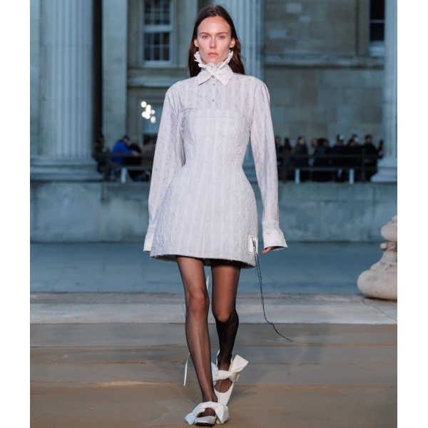 Erdem Ditsy Cotton Stripe Long Sleeve Shirt - Tops - British Romantic Luxury at Luxury Shoes 