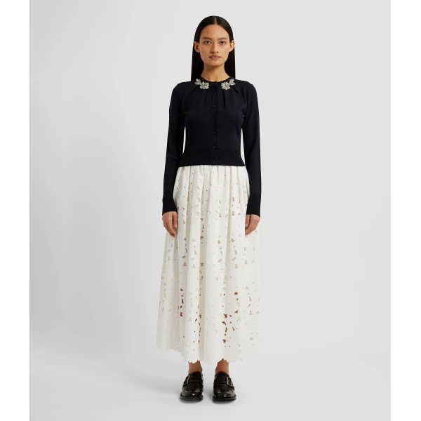 Erdem Drape Detail Knit Cardigan - Knitwear - British Romantic Luxury at Luxury Shoes 