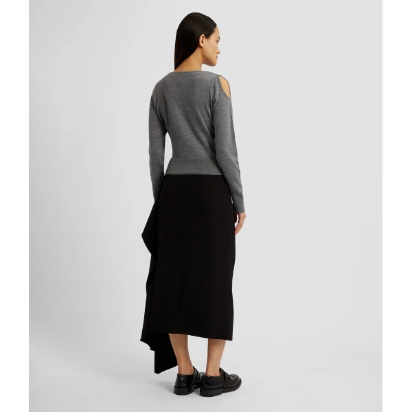 Erdem Drape Detail Knit Jumper - Knitwear - British Romantic Luxury at Luxury Shoes 