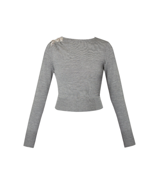 Erdem Drape Detail Knit Jumper - Knitwear - British Romantic Luxury at Luxury Shoes 