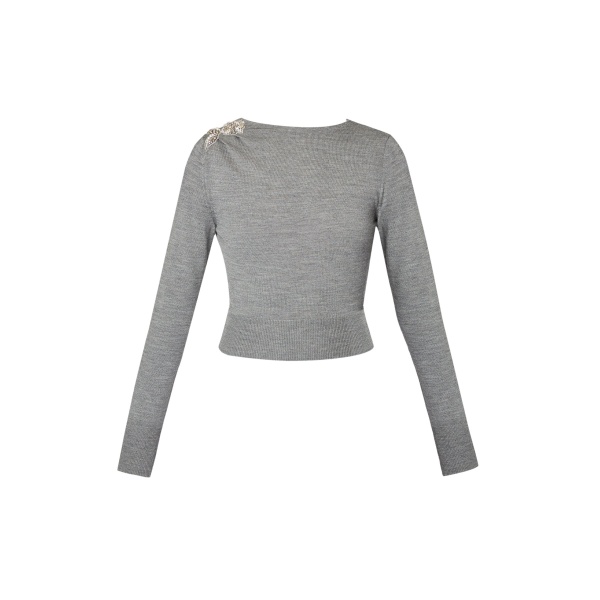 Erdem Drape Detail Knit Jumper - Knitwear - British Romantic Luxury at Luxury Shoes 