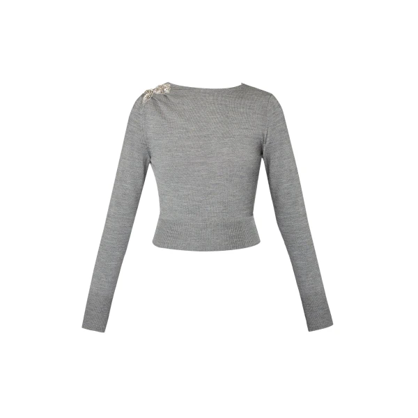 Erdem Drape Detail Knit Jumper - Knitwear - British Romantic Luxury at Luxury Shoes 