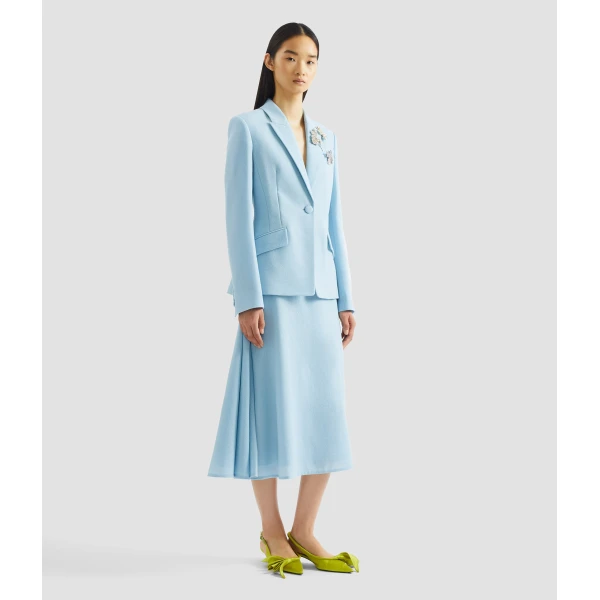 Erdem Draped Crepe Midi Skirt - Skirts - British Romantic Luxury at Luxury Shoes 