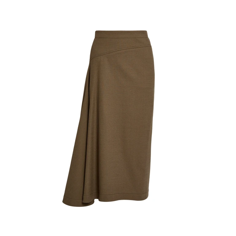 Erdem Draped Crepe Midi Skirt - Skirts - British Romantic Luxury at Luxury Shoes 