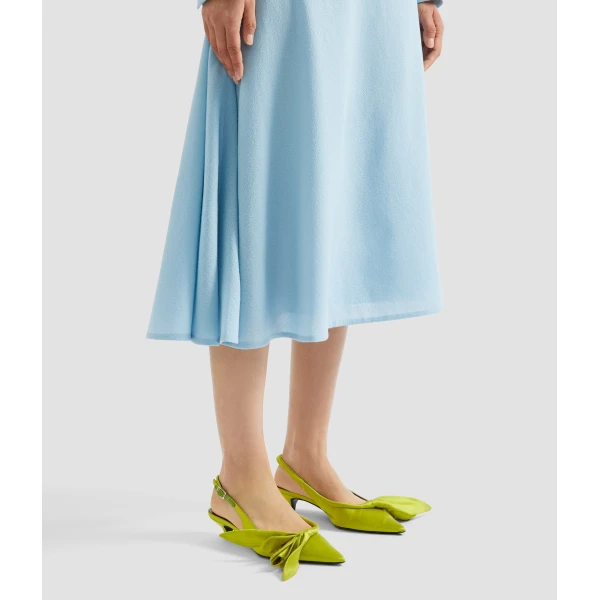 Erdem Draped Crepe Midi Skirt - Skirts - British Romantic Luxury at Luxury Shoes 