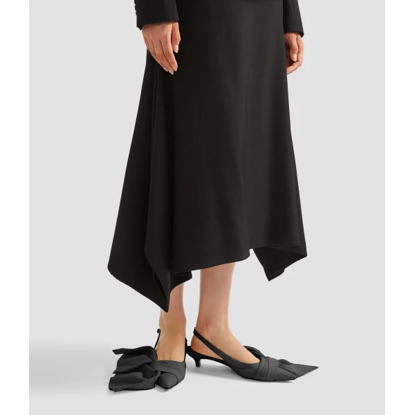 Erdem Draped Grain De Poudre Pencil Skirt - Skirts - British Romantic Luxury at Luxury Shoes 