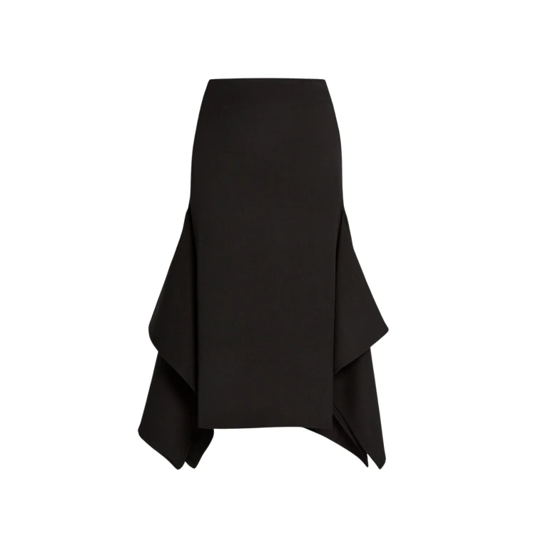 Erdem Draped Grain De Poudre Pencil Skirt - Skirts - British Romantic Luxury at Luxury Shoes 
