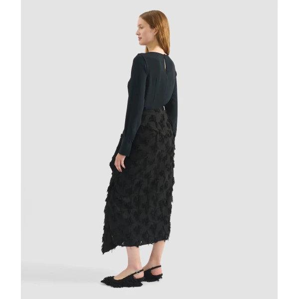 Erdem Draped Satin Cady Long Sleeve Blouse - Tops - British Romantic Luxury at Luxury Shoes 
