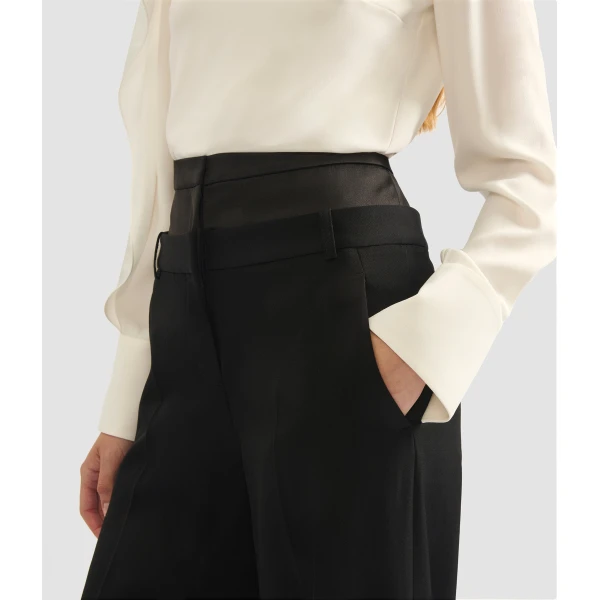 Erdem Grain De Poudre Wide Leg Trouser - Pants - British Romantic Luxury at Luxury Shoes 