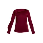 Erdem Draped Satin Cady Long Sleeve Blouse - Tops - British Romantic Luxury at Luxury Shoes 