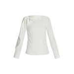 Erdem Draped Satin Cady Long Sleeve Blouse - Tops - British Romantic Luxury at Luxury Shoes 