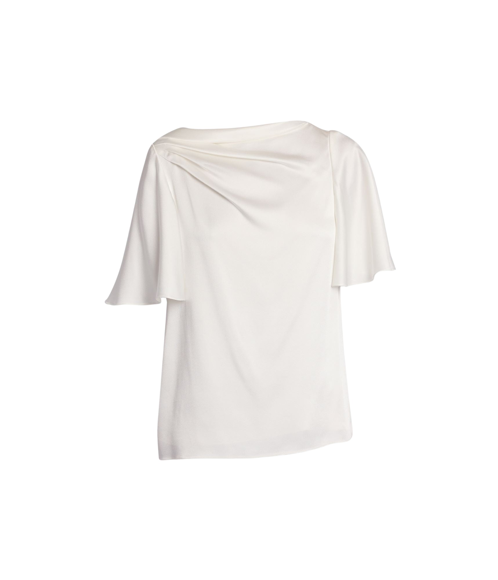 Erdem Draped Short Sleeve Top - Tops - British Romantic Luxury at Luxury Shoes 